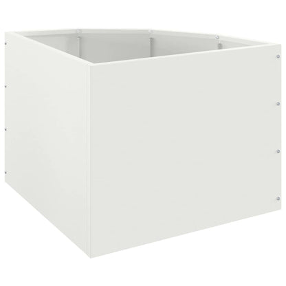 vidaXL Corner Planter White 45 x 45 x 35 cm Steel