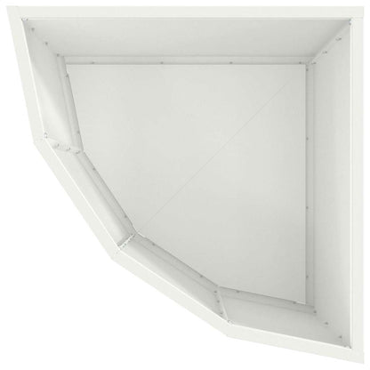 vidaXL Corner Planter White 45 x 45 x 35 cm Steel