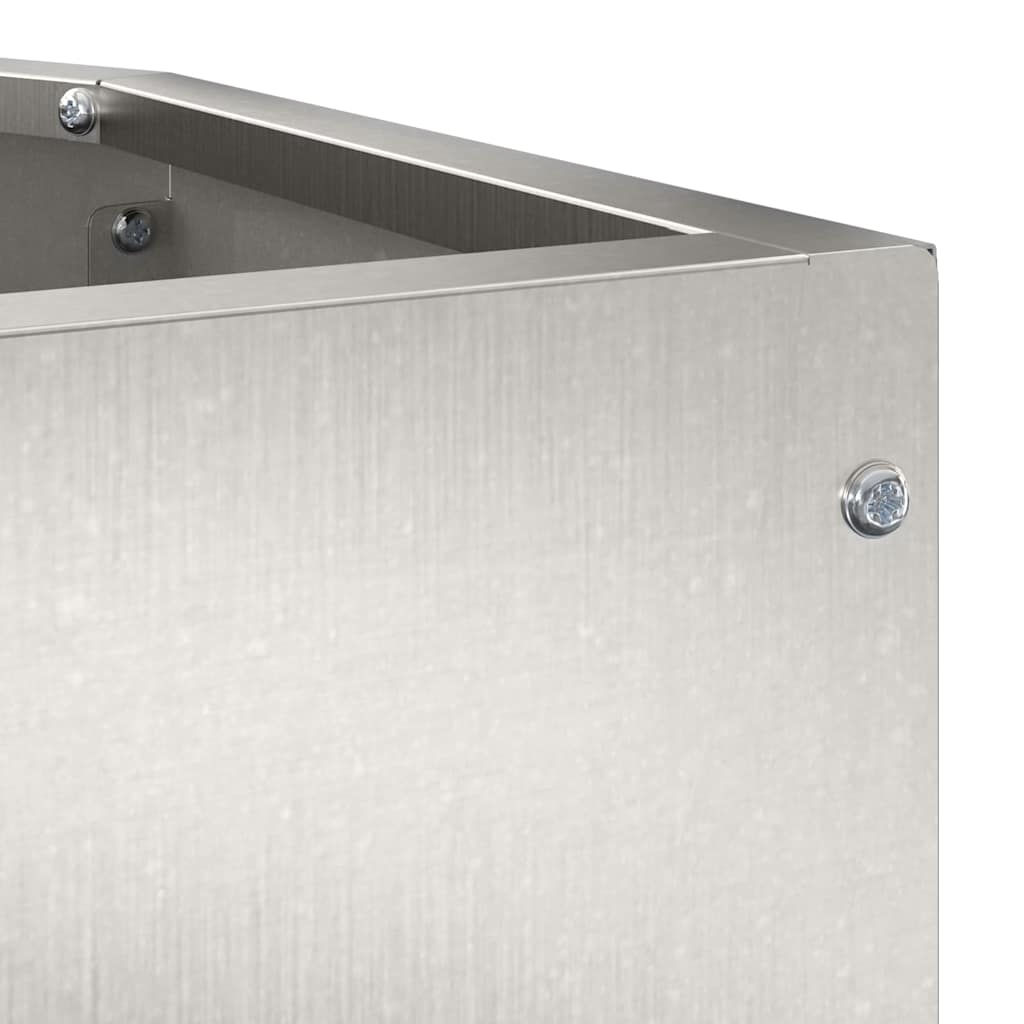 vidaXL Corner Planter Silver 45 x 45 x 35 cm Stainless steel