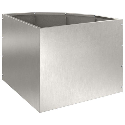 vidaXL Corner Planter Silver 45 x 45 x 35 cm Stainless steel