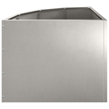 vidaXL Corner Planter Silver 45 x 45 x 35 cm Stainless steel