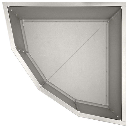 vidaXL Corner Planter Silver 45 x 45 x 35 cm Stainless steel