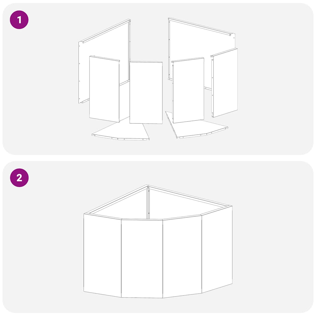 vidaXL Corner Planter Silver 45 x 45 x 35 cm Galvanised steel
