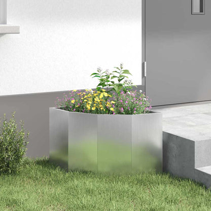 vidaXL Corner Planter Silver 45 x 45 x 35 cm Galvanised steel