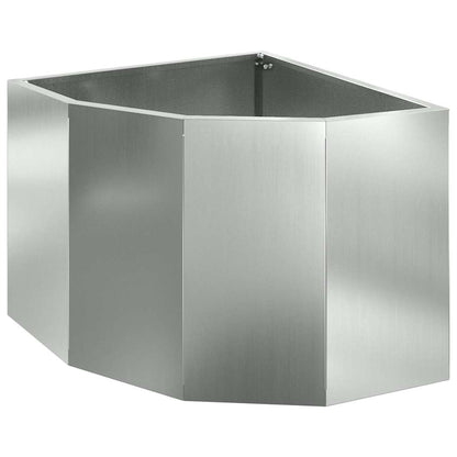vidaXL Corner Planter Silver 45 x 45 x 35 cm Galvanised steel