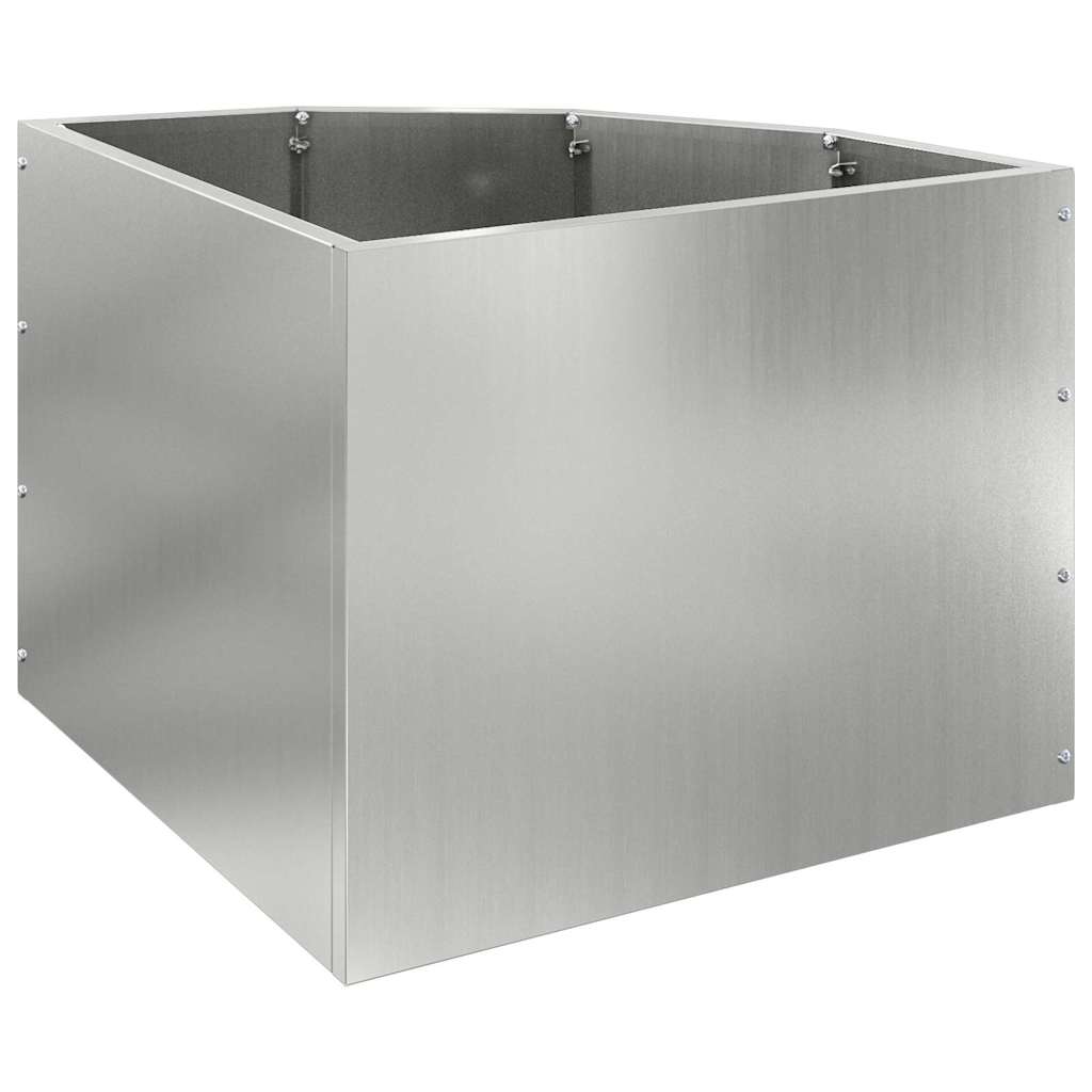 vidaXL Corner Planter Silver 45 x 45 x 35 cm Galvanised steel