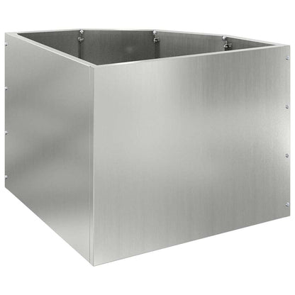 vidaXL Corner Planter Silver 45 x 45 x 35 cm Galvanised steel