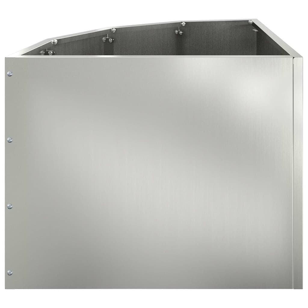 vidaXL Corner Planter Silver 45 x 45 x 35 cm Galvanised steel