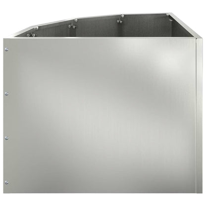 vidaXL Corner Planter Silver 45 x 45 x 35 cm Galvanised steel