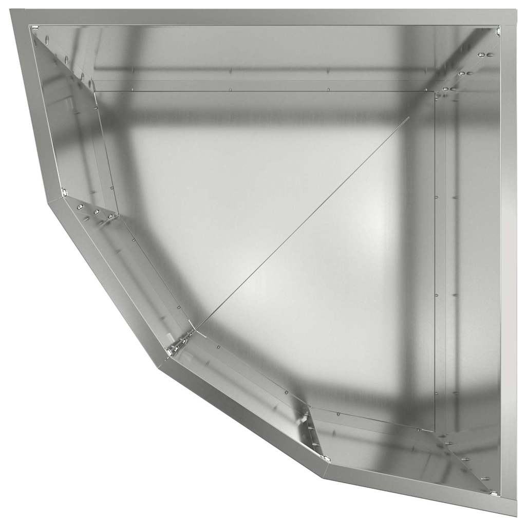 vidaXL Corner Planter Silver 45 x 45 x 35 cm Galvanised steel