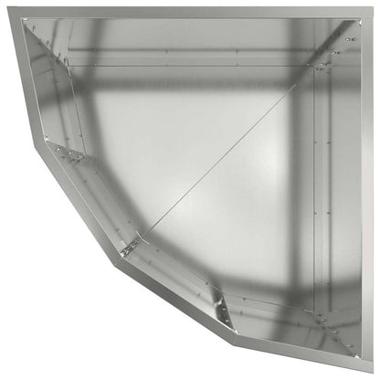 vidaXL Corner Planter Silver 45 x 45 x 35 cm Galvanised steel