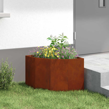 vidaXL Corner Planter Rusty 45 x 45 x 35 cm Weathering steel