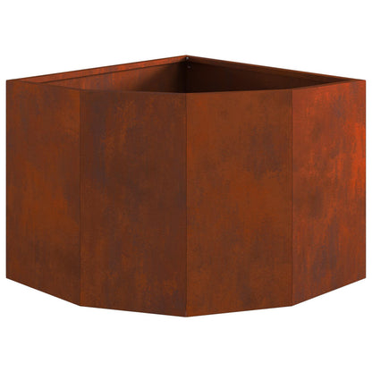 vidaXL Corner Planter Rusty 45 x 45 x 35 cm Weathering steel
