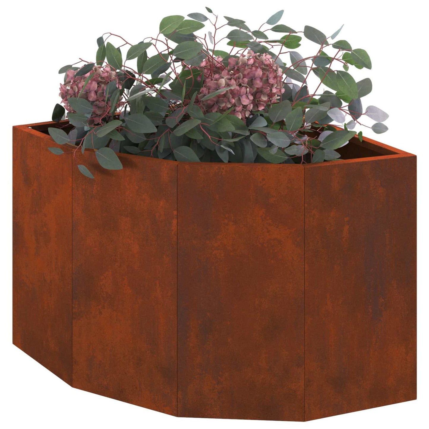 vidaXL Corner Planter Rusty 45 x 45 x 35 cm Weathering steel