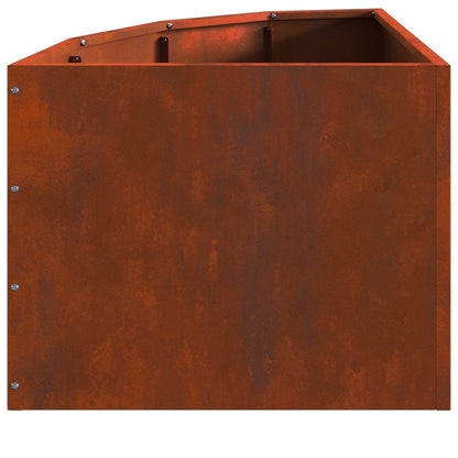 vidaXL Corner Planter Rusty 45 x 45 x 35 cm Weathering steel