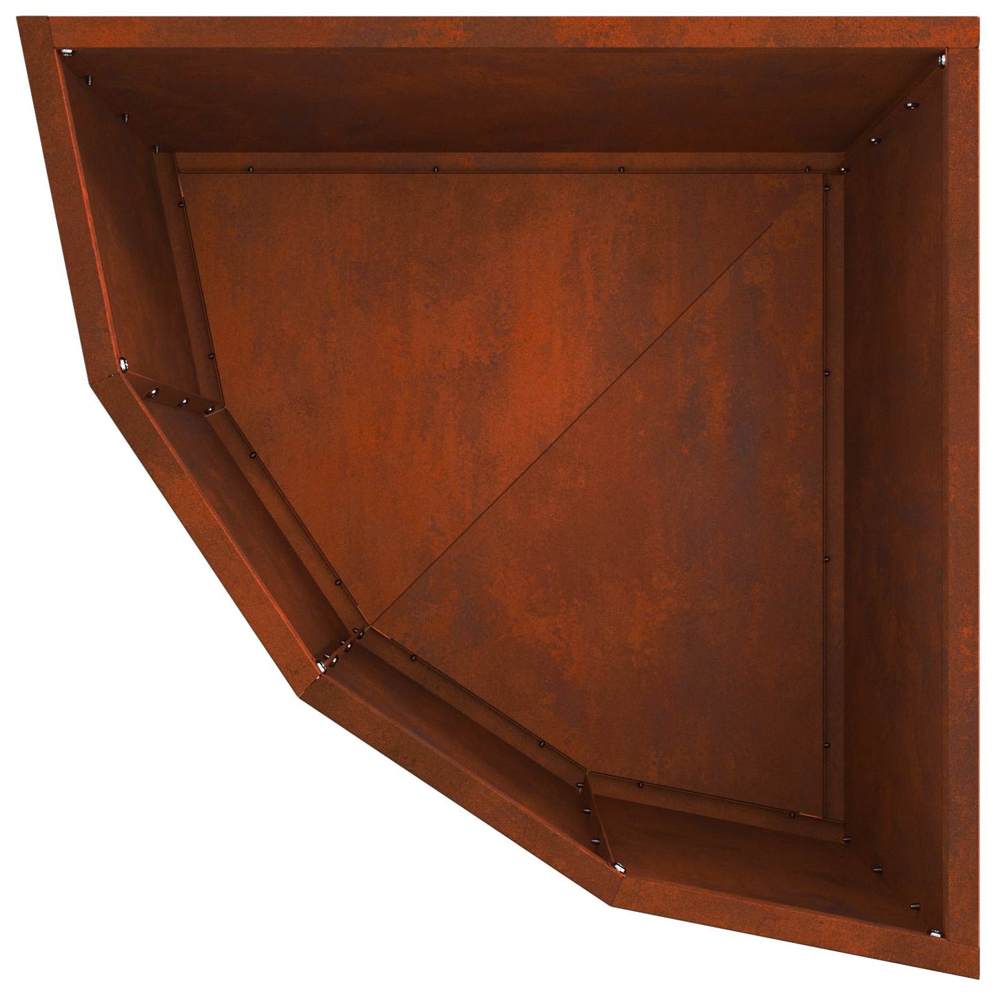 vidaXL Corner Planter Rusty 45 x 45 x 35 cm Weathering steel