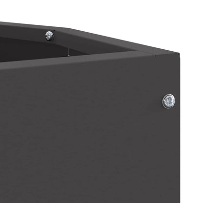 vidaXL Corner Planter Black 30 x 30 x 35 cm Steel