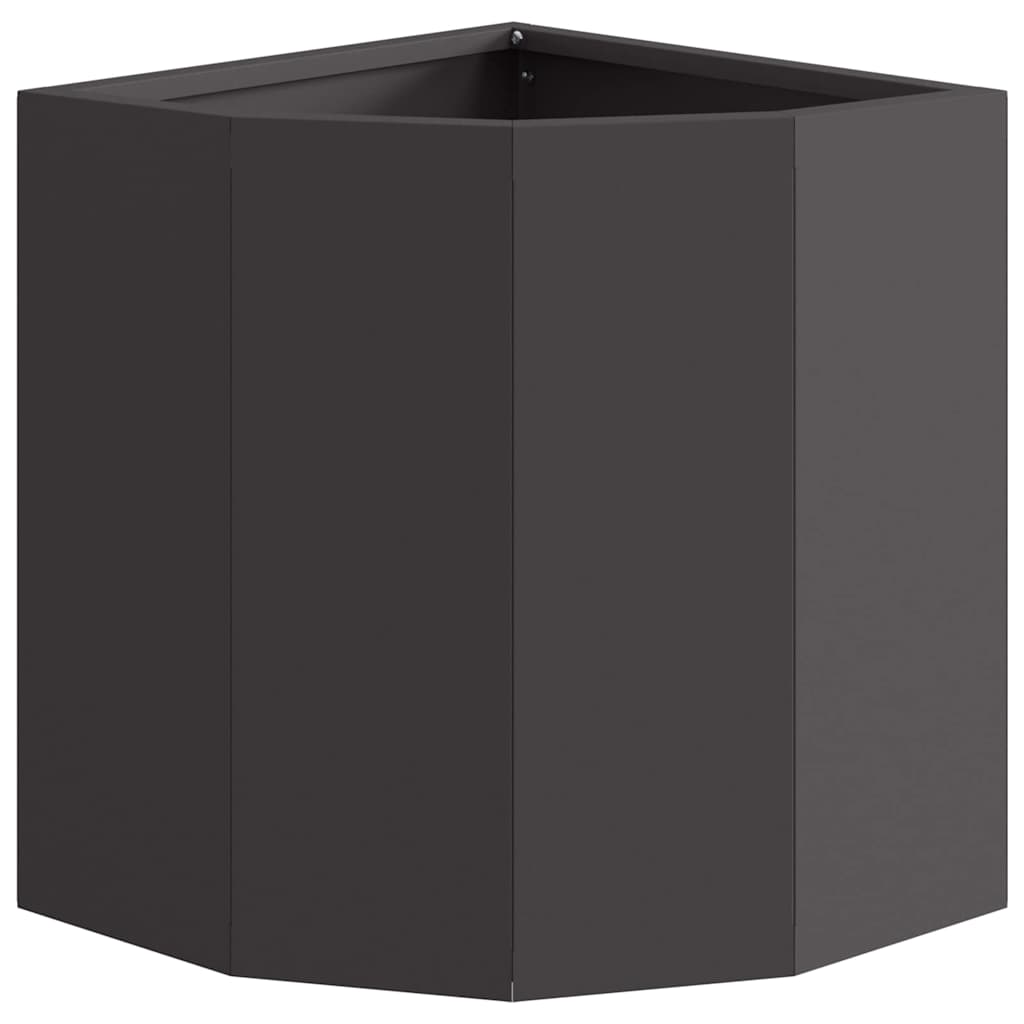 vidaXL Corner Planter Black 30 x 30 x 35 cm Steel