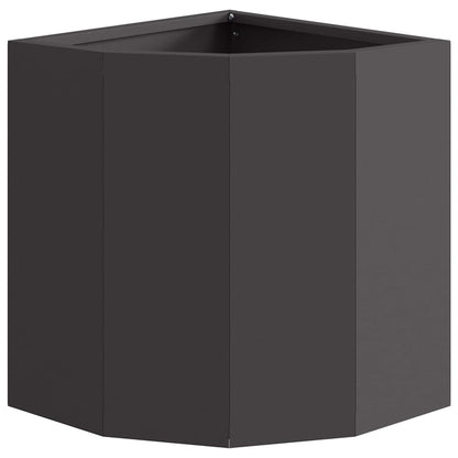 vidaXL Corner Planter Black 30 x 30 x 35 cm Steel