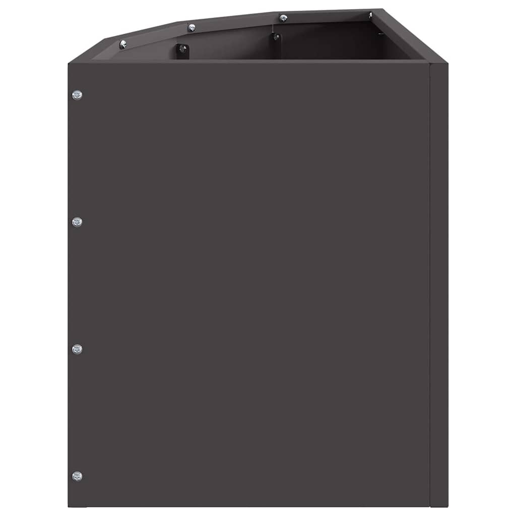 vidaXL Corner Planter Black 30 x 30 x 35 cm Steel