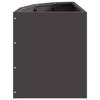 vidaXL Corner Planter Black 30 x 30 x 35 cm Steel