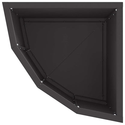 vidaXL Corner Planter Black 30 x 30 x 35 cm Steel