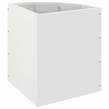 vidaXL Corner Planter White 30 x 30 x 35 cm Steel
