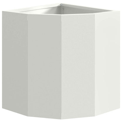 vidaXL Corner Planter White 30 x 30 x 35 cm Steel