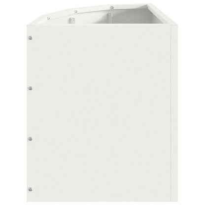 vidaXL Corner Planter White 30 x 30 x 35 cm Steel