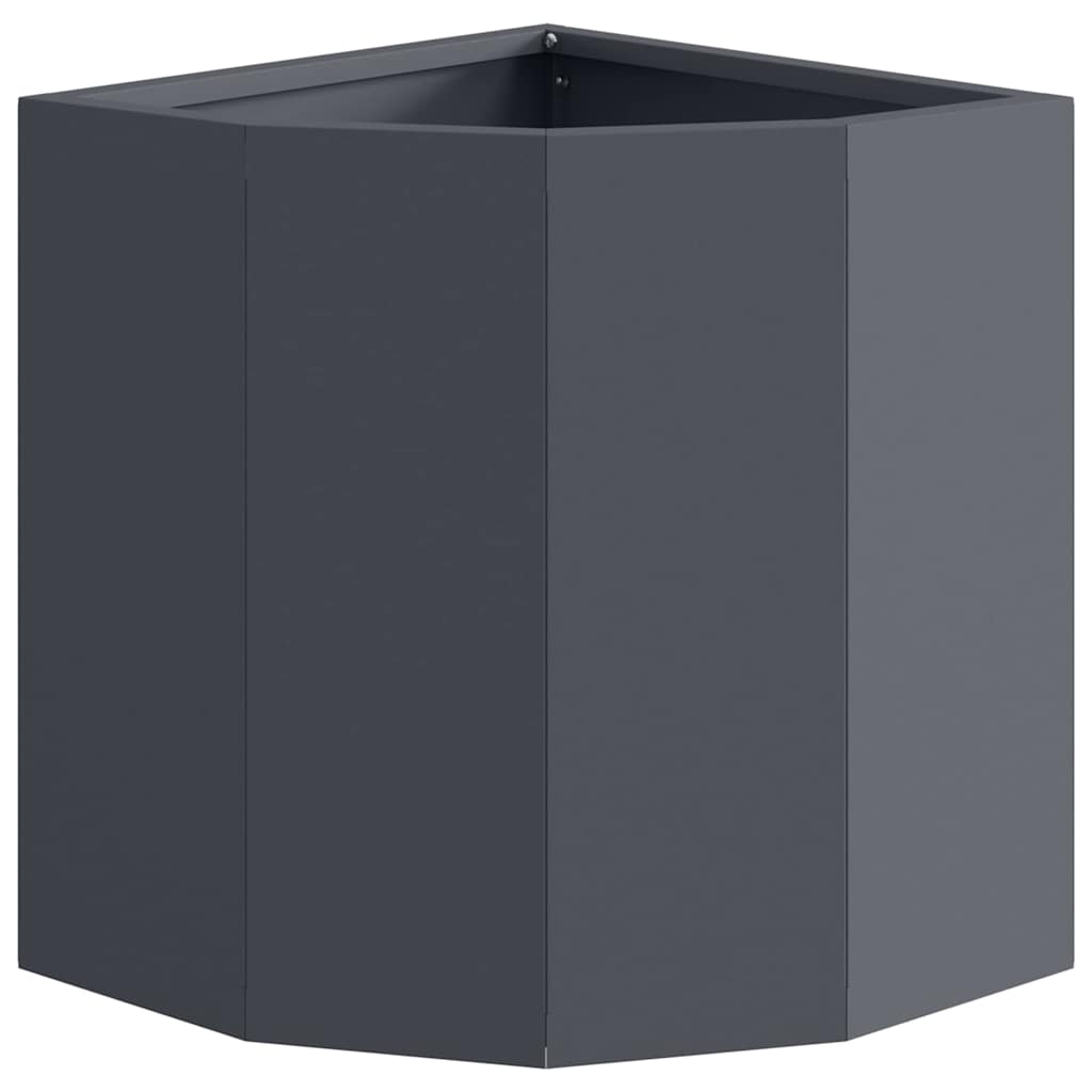 vidaXL Corner Planter Anthracite 30 x 30 x 35 cm Steel