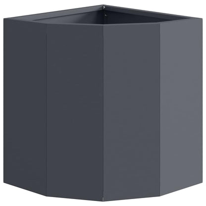 vidaXL Corner Planter Anthracite 30 x 30 x 35 cm Steel