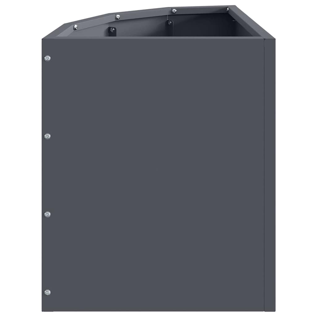 vidaXL Corner Planter Anthracite 30 x 30 x 35 cm Steel