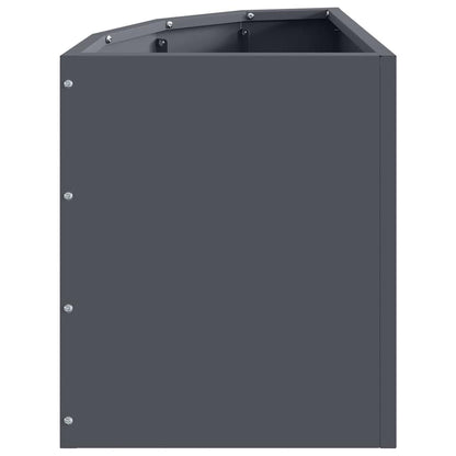 vidaXL Corner Planter Anthracite 30 x 30 x 35 cm Steel