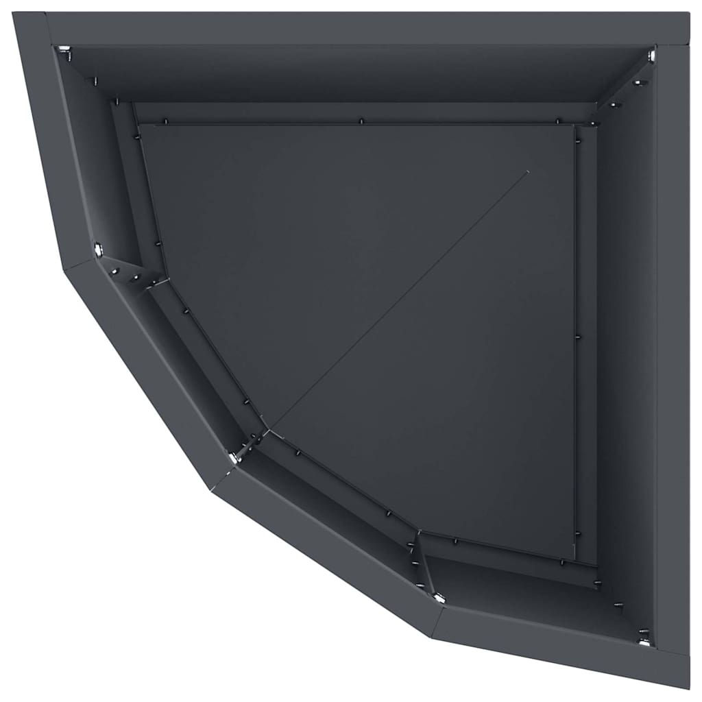 vidaXL Corner Planter Anthracite 30 x 30 x 35 cm Steel