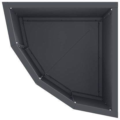 vidaXL Corner Planter Anthracite 30 x 30 x 35 cm Steel