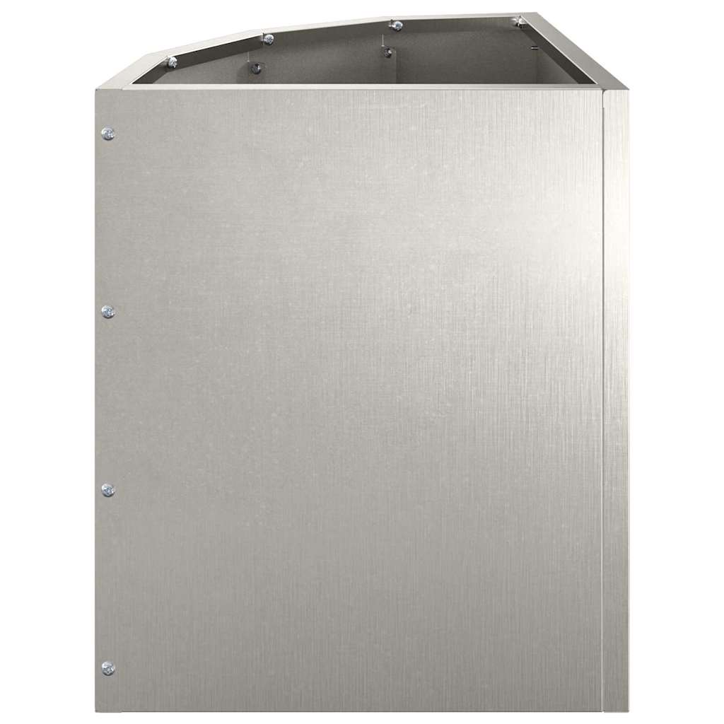 vidaXL Corner Planter Silver 30 x 30 x 35 cm Stainless steel