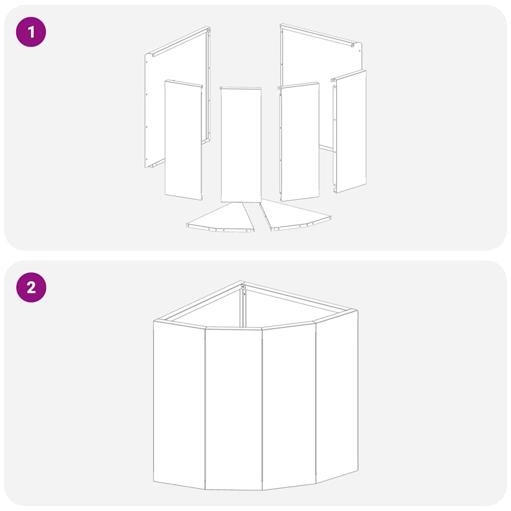 vidaXL Corner Planter Silver 30 x 30 x 35 cm Galvanised steel