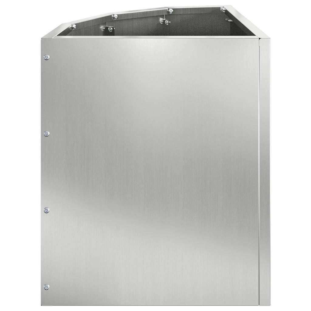 vidaXL Corner Planter Silver 30 x 30 x 35 cm Galvanised steel