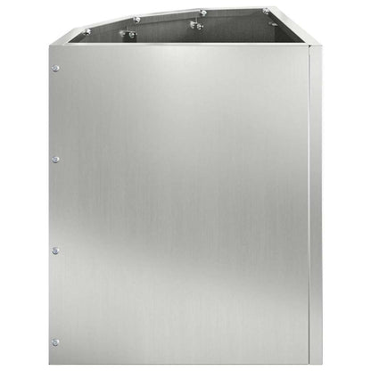 vidaXL Corner Planter Silver 30 x 30 x 35 cm Galvanised steel