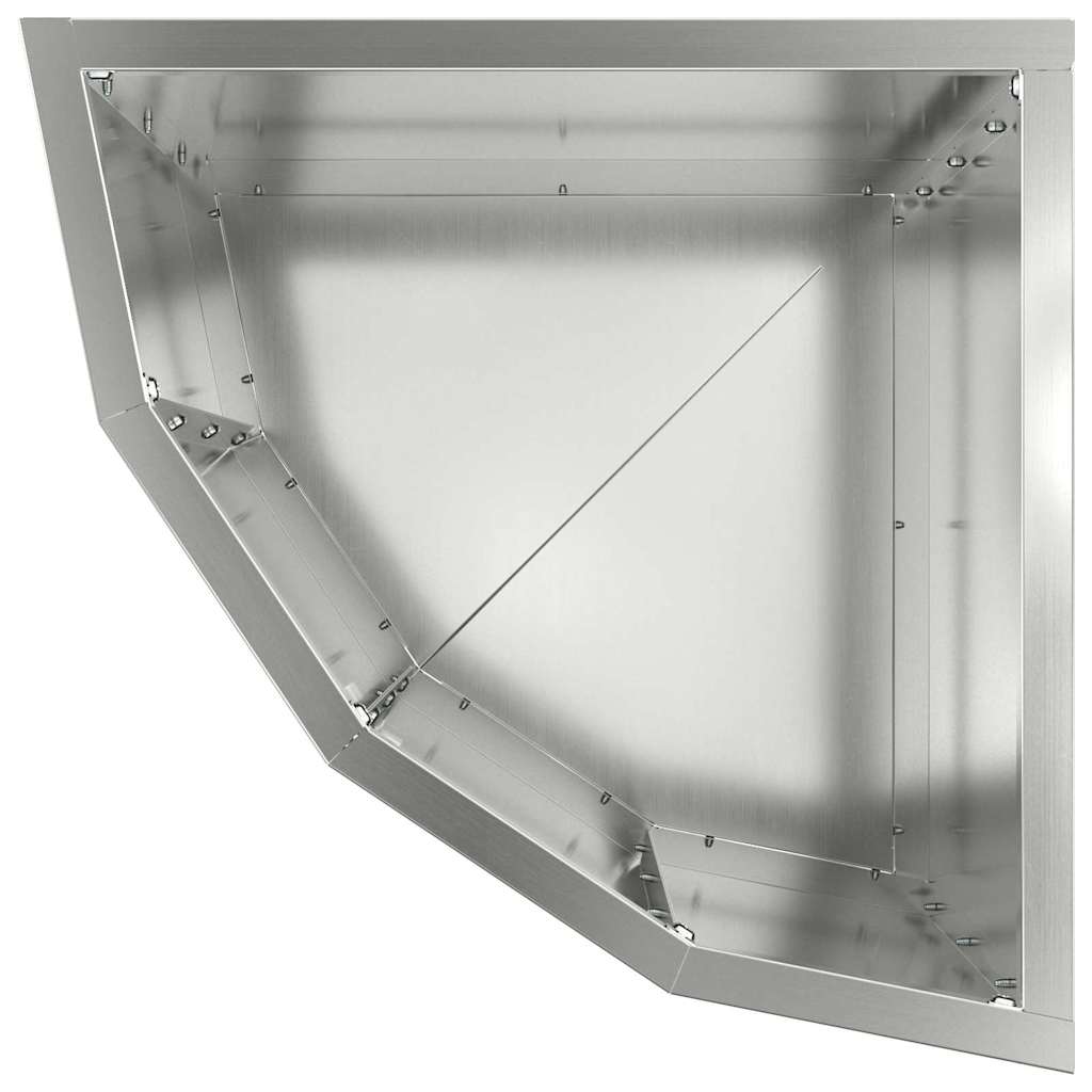 vidaXL Corner Planter Silver 30 x 30 x 35 cm Galvanised steel