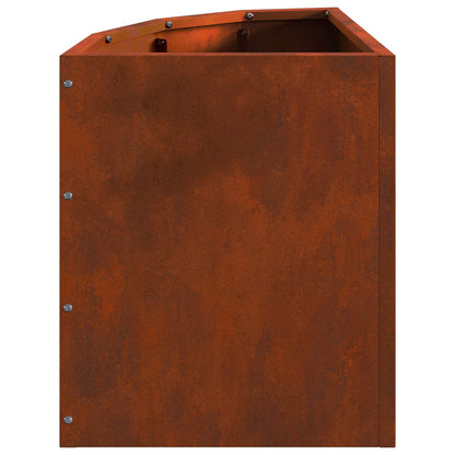 vidaXL Corner Planter Rusty 30 x 30 x 35 cm Weathering steel
