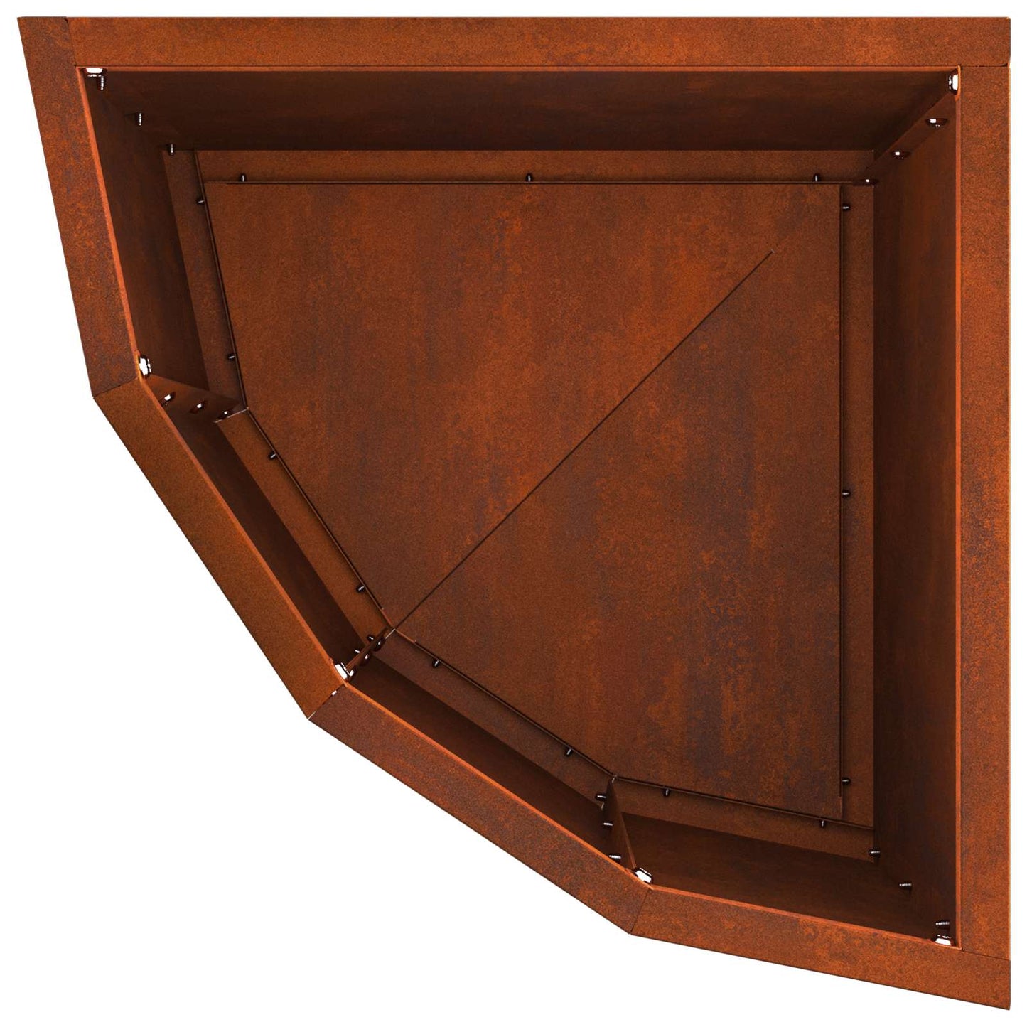 vidaXL Corner Planter Rusty 30 x 30 x 35 cm Weathering steel