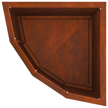 vidaXL Corner Planter Rusty 30 x 30 x 35 cm Weathering steel