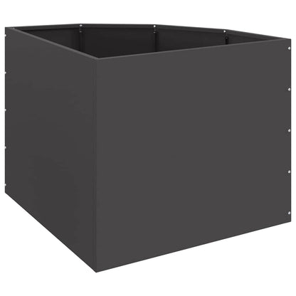 vidaXL Corner Planter Black 60 x 60 x 50 cm Steel