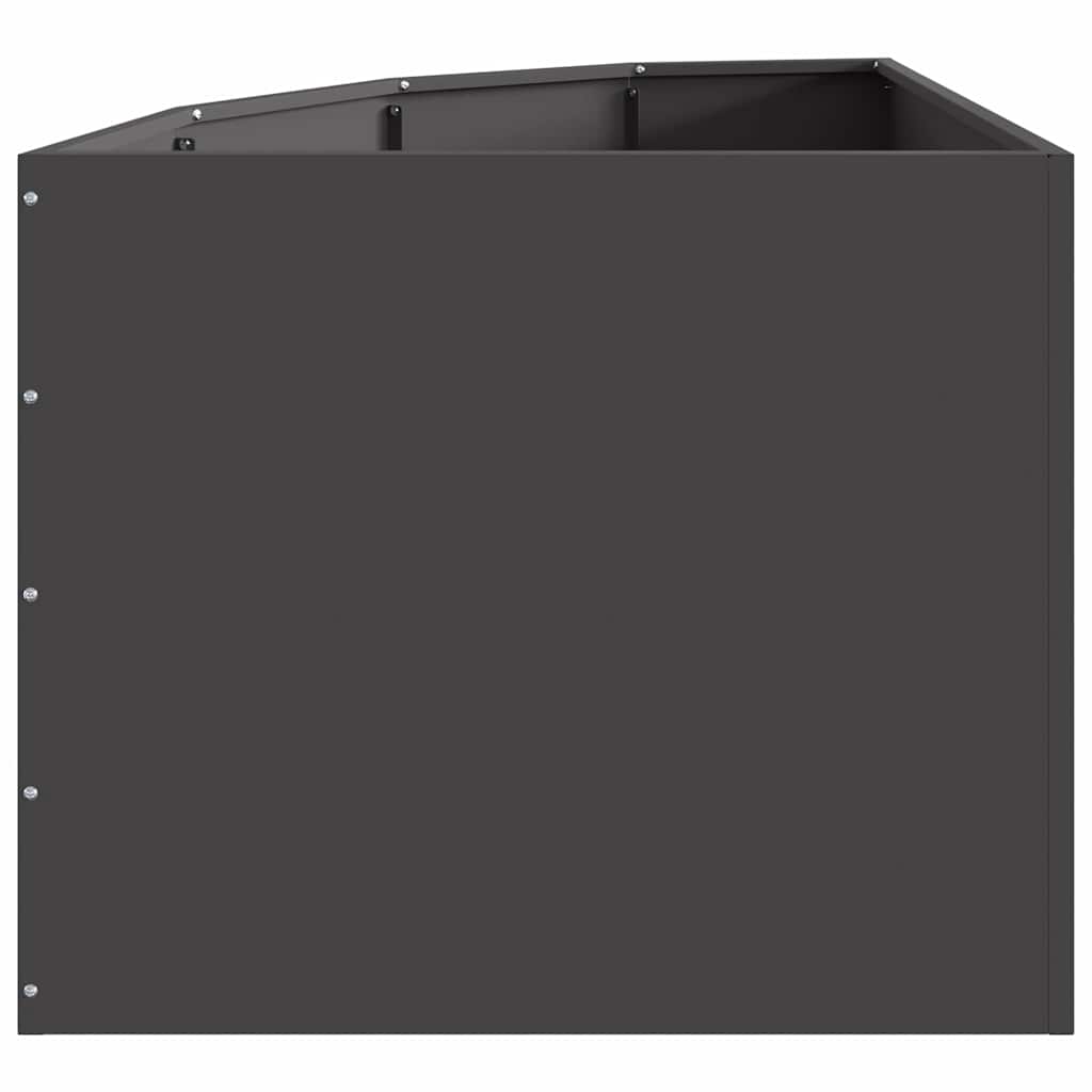vidaXL Corner Planter Black 60 x 60 x 50 cm Steel