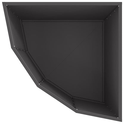 vidaXL Corner Planter Black 60 x 60 x 50 cm Steel