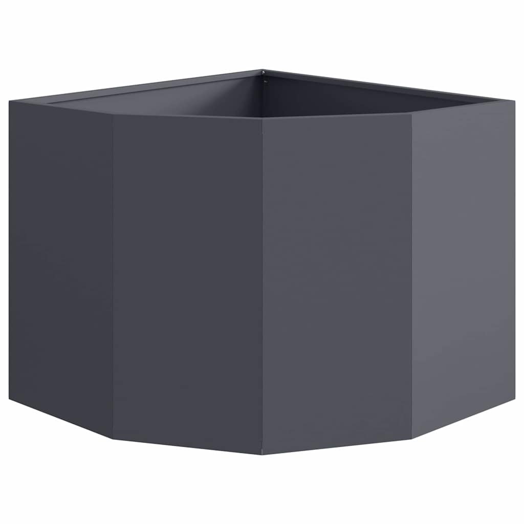 vidaXL Corner Planter Anthracite 60 x 60 x 50 cm Steel