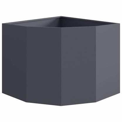 vidaXL Corner Planter Anthracite 60 x 60 x 50 cm Steel