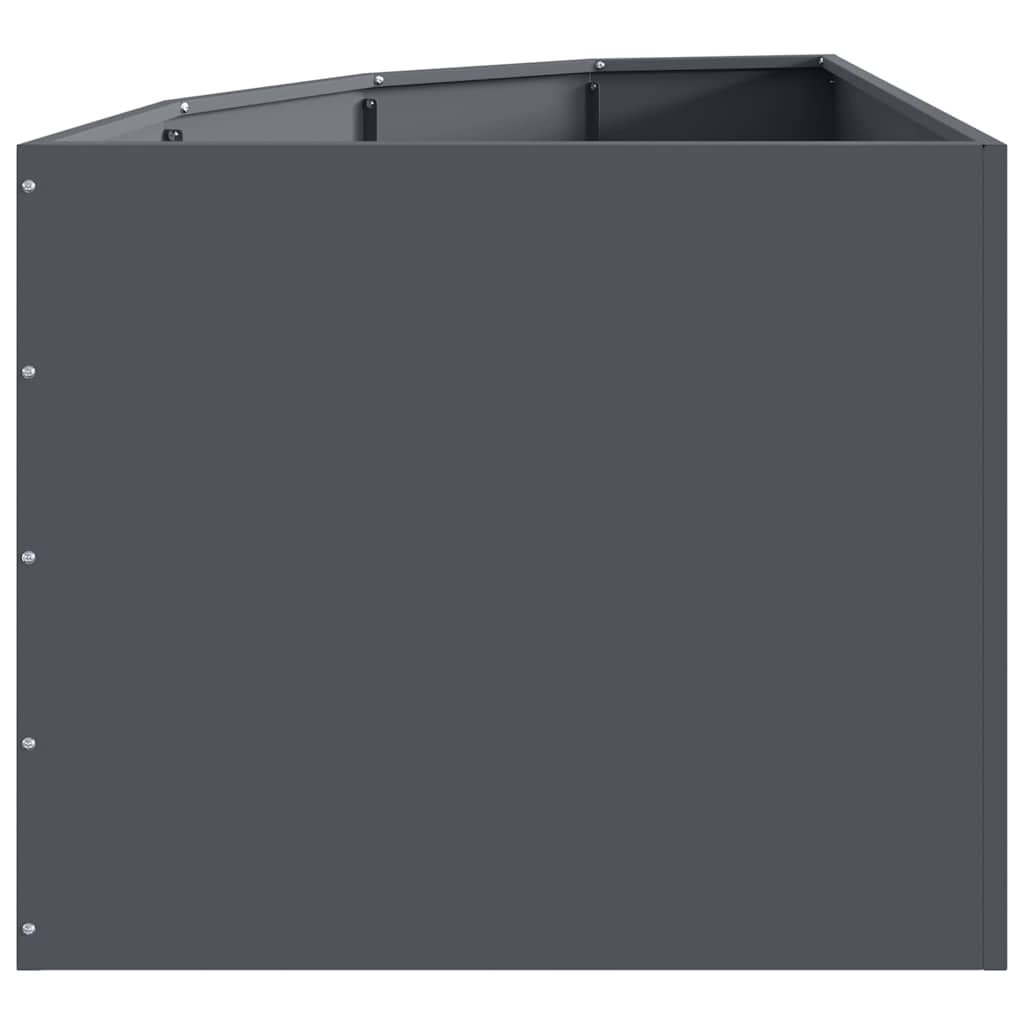 vidaXL Corner Planter Anthracite 60 x 60 x 50 cm Steel