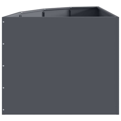 vidaXL Corner Planter Anthracite 60 x 60 x 50 cm Steel